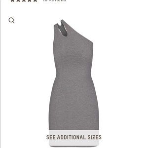 Skims grey one shoulder slip